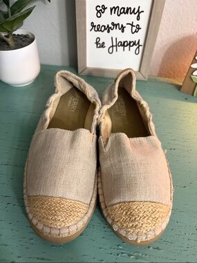 Sperry Kids Beige Canvas Espadrille Slip-Ons with Jute Toe